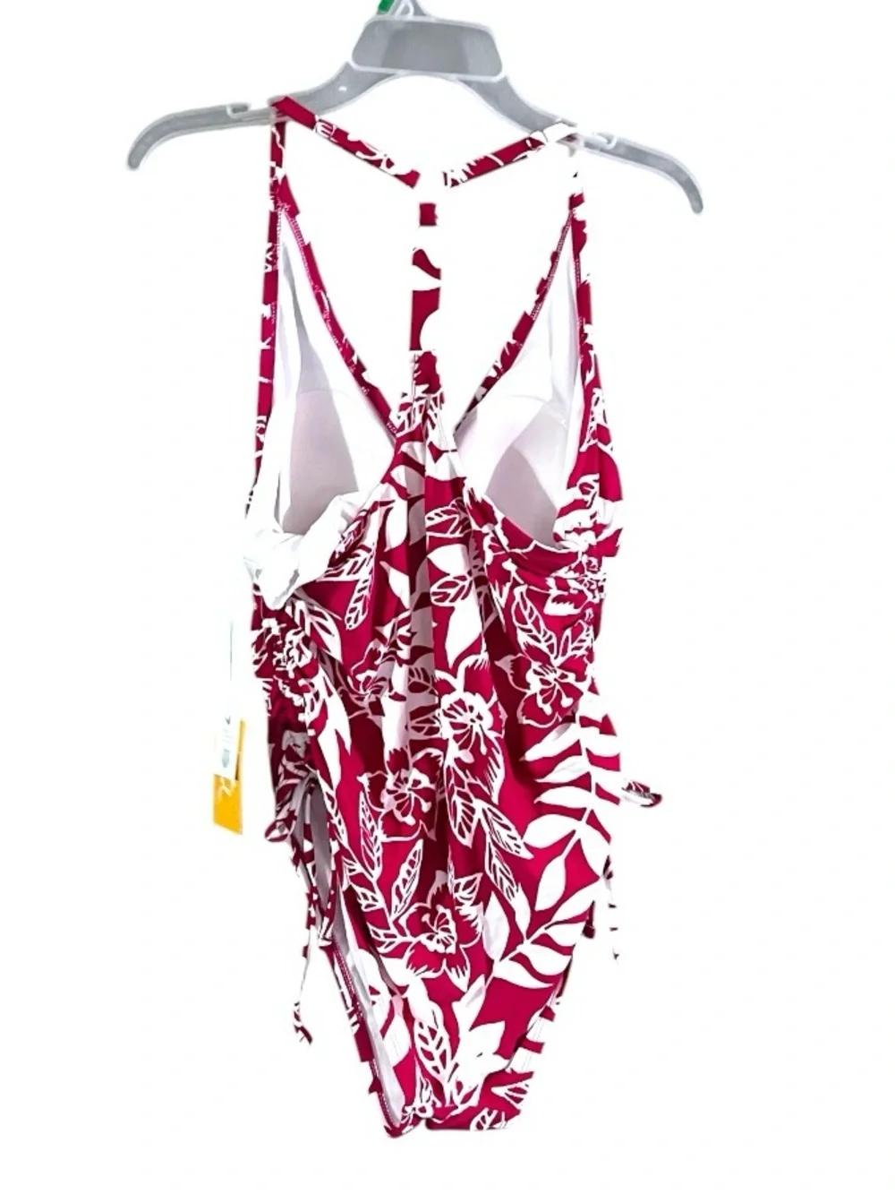 NWT Kona Sol Magenta& White Floral One-Piece Swimsuit Sz L